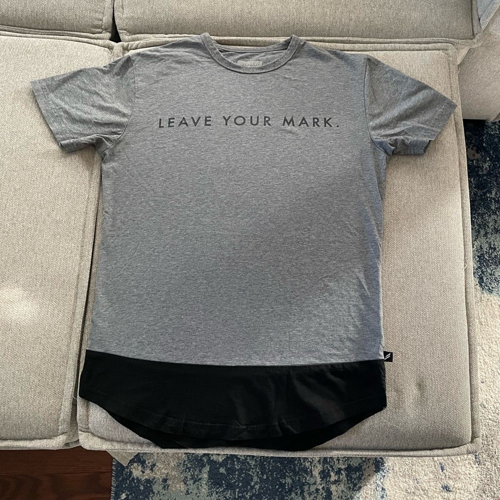 DOYOUEVEN Leave Your Mark Drop Tee in Black/Grey Size Small